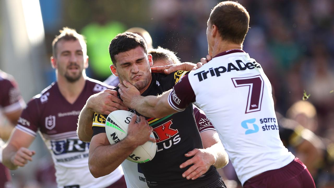 Nathan Cleary of the Panthers against the Manly Warringah Sea Eagles. Picture: Matt Blyth