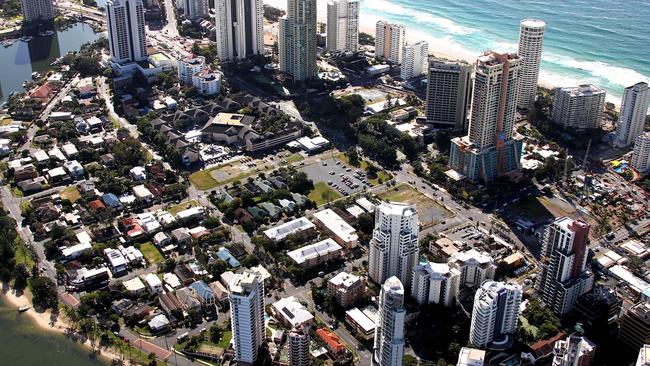 Aerial photo shoot of the Gold Coast - Budds Beach and Surfers Paradise