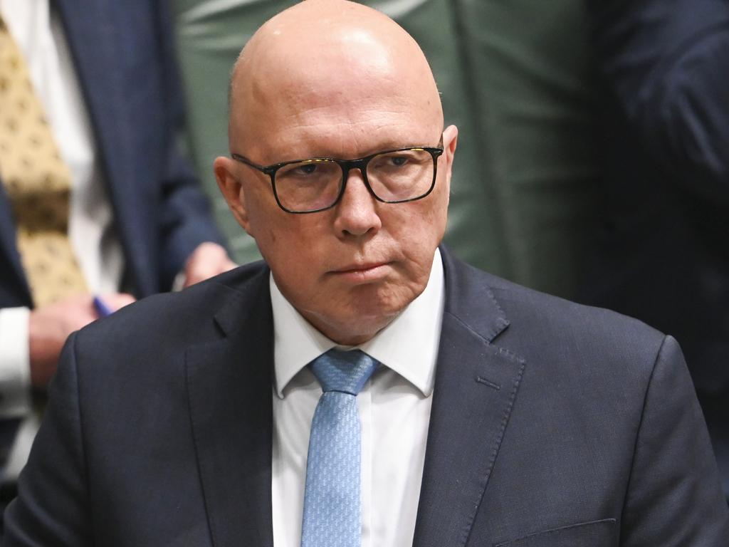 Mr Dutton lashed out at a new defence recruitment plan. Picture: NewsWire / Martin Ollman