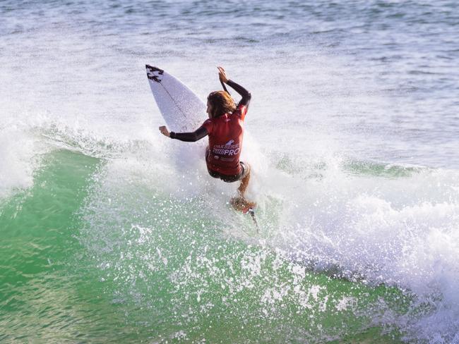 CABARITA, NSW, AUSTRALIA - FEBRUARY 16: Zahli Kelly of Australia surfs in Heat 3 of the Quarterfinals at the Oakberry Tweed Coast Pro on February 16, 2023 at Cabarita, NSW, Australia. (Photo by Cait Miers/World Surf League)