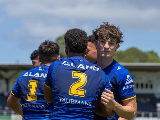 Lincoln Fletcher kicked a late penalty goal for the Eels to secure a point against Canterbury. Picture: Adam Wrightson Photography