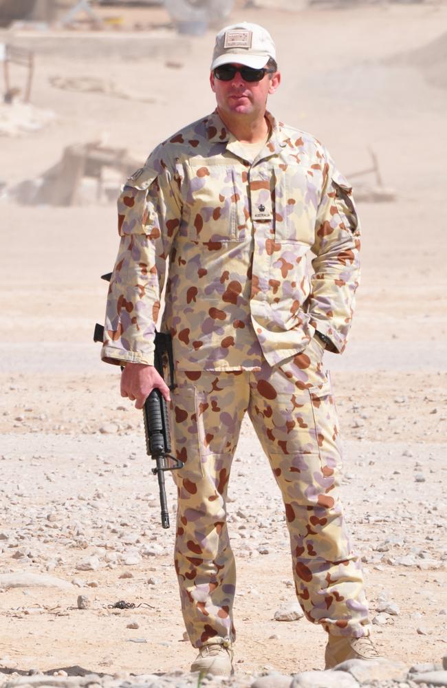 Major Glenn Kolomeitz, pictured here in Afghanistan with the Special Operations Task Group in 2010. Picture: Supplied