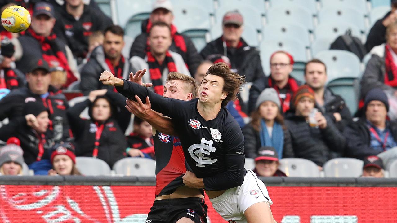 Caleb Marchbank hasn’t played an AFL game for three years but is set to return in the VFL on Saturday. Picture: Michael Klein