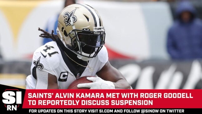 Saints RB Alvin Kamara meets with Commissioner Roger Goodell to