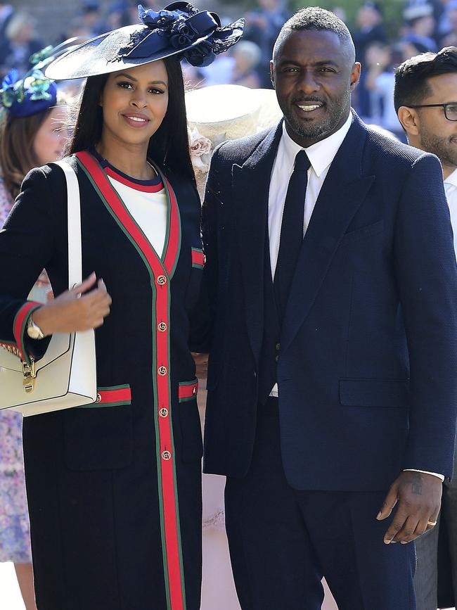 Idris Elba, right, with Sabrina Dhowre. Picture: AP