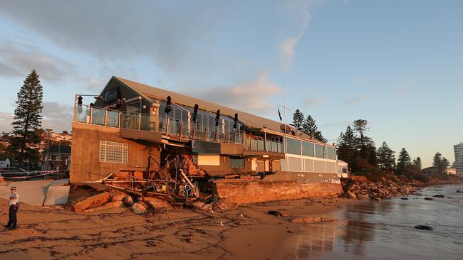 The club sustained severe damage during the storm. Picture: John Grainger