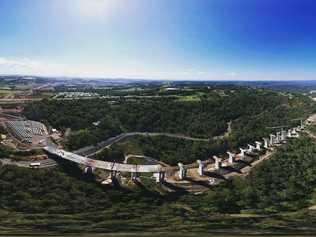 The Toowoomba Second Range Crossing viaduct.