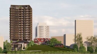 Artist impressions for a 15-storey residential tower proposed for the site of the heritage-listed Shafston House.