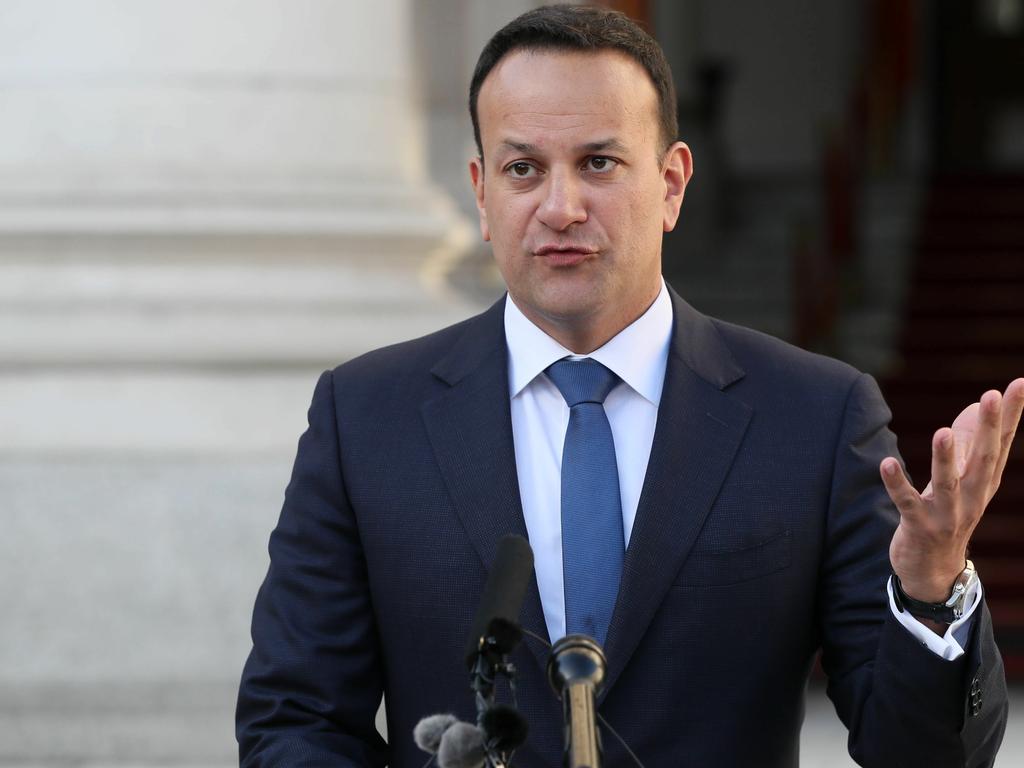 Irish Prime Minister Leo Varadkar’s government has taken a line that there would have to be “difficult conversations” over border arrangements if Britain leaves the EU. Picture: AP