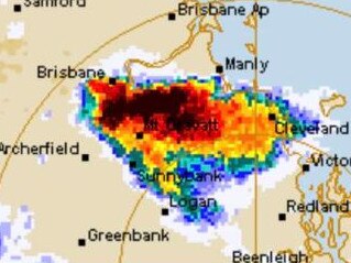 How the storm looked on the Bureau of Meteorology's radar.