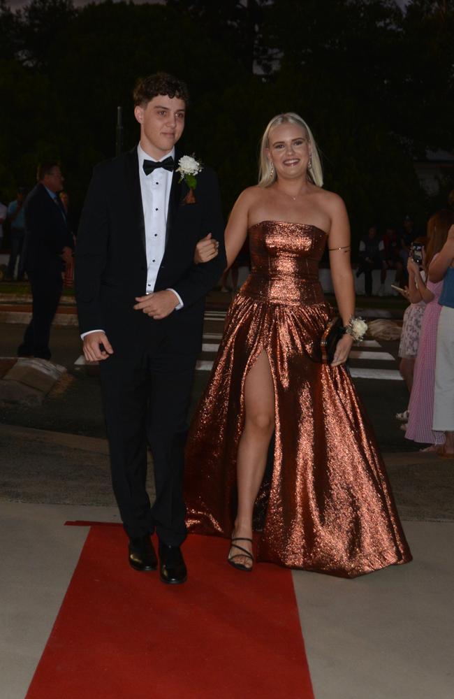 Charlotte Carrie and Harry Wright walk the red carpet at Assumption College's year 12 formal on April 22, 2025. Photo: Jessica Klein
