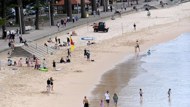 Manly Beach could be the perfect place to stop and have a dip on your walk down the promenade. Picture: NCA NewsWire / Jeremy Piper