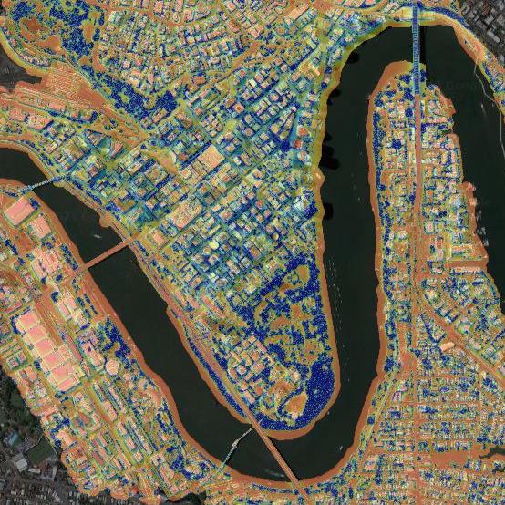 Brisbane from above. Picture: Australian Photovoltaic Institute, SunSpot