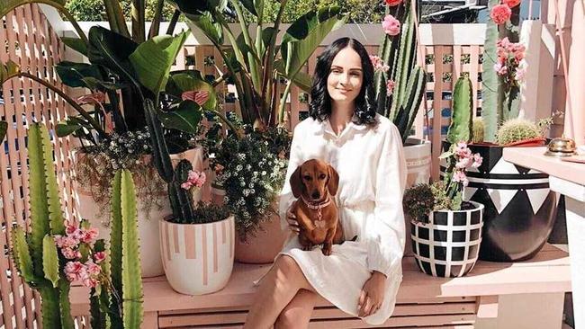 Bundaberg Instagrammer Natalie Sweetapple with her sausage dog Daisy. Picture: Contributed