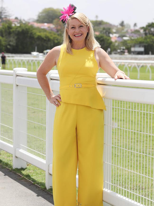 Stacey Thomson at the Races Melbourne cup day . Pic Annette Dew