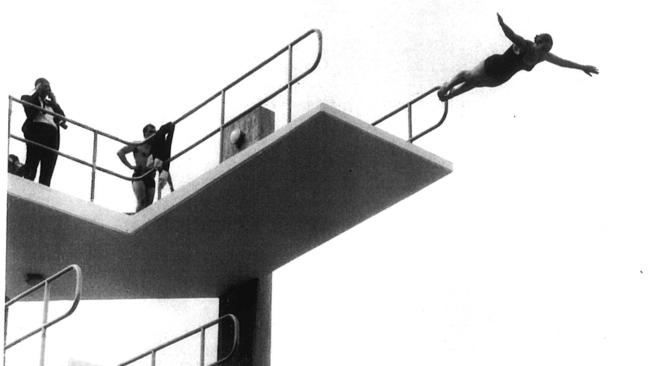 The Harold Holt diving pool on its opening day in 1969. File picture.