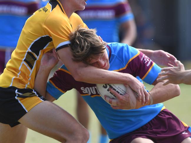 Queensland School Rugby League Championship Finals at Jack Manski Oval, Townsville. Grand final. South Coast's Cooper Bai. Picture: Evan Morgan