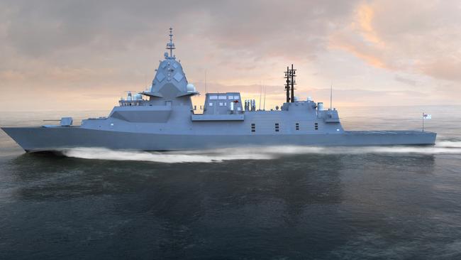 BAE System’s Global Combat Ship–- Australia will be one of the most advanced anti-submarine warships in the world. The Hunter class FFGs will be built in Australia by ASC Shipbuilding at the Osborne Naval Shipyard in South Australia. Picture: BAE