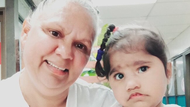 FAMILY REUNION: Julieanne Richards with one of her 13 grandchildren, to whom she can now pass on knowledge of her father’s family history. Picture: contributed