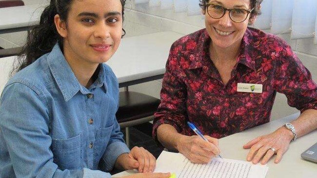 Atyaf Awad (left) overcame all obstacles to begin tertiary studies at CQU Bundaberg.