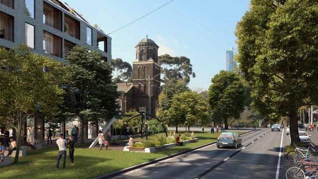 The city council’s neighbourhood plan for Batman St, West Melbourne. Picture: City of Melbourne.