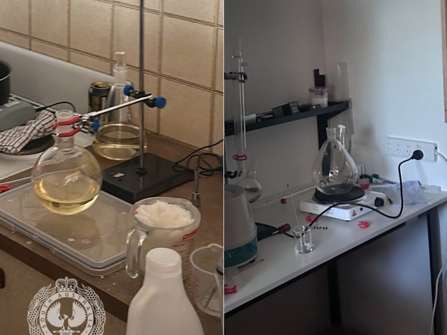 Police allegedly found a clandestine meth lab at a man's Elizabeth Park home.