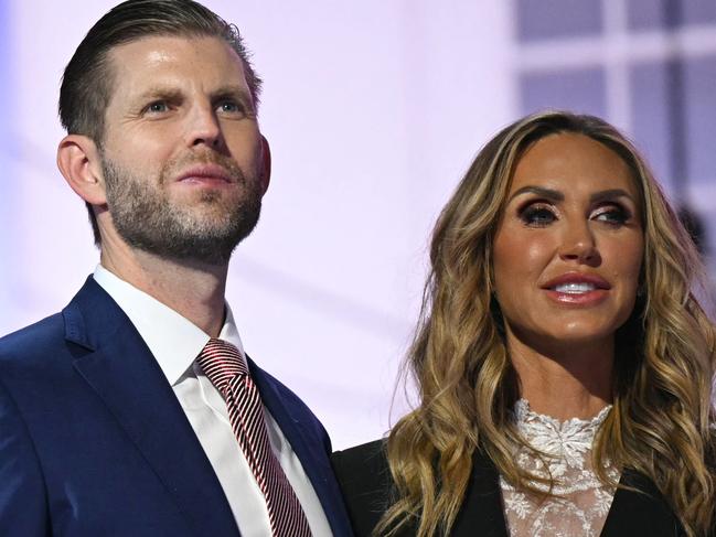 Lara Trump, with husband Eric Trump, will host a Fox News show. Picture: AFP