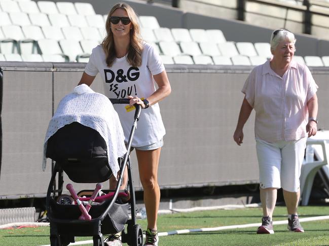 A Christmas day stroll on the ‘G’ ahead of the Boxing Day Test. Picture: Michael Klein