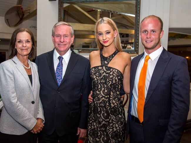 Colin and Lyn Barnett, with son Sam Barnett and girlfriend Melissa Garbin.