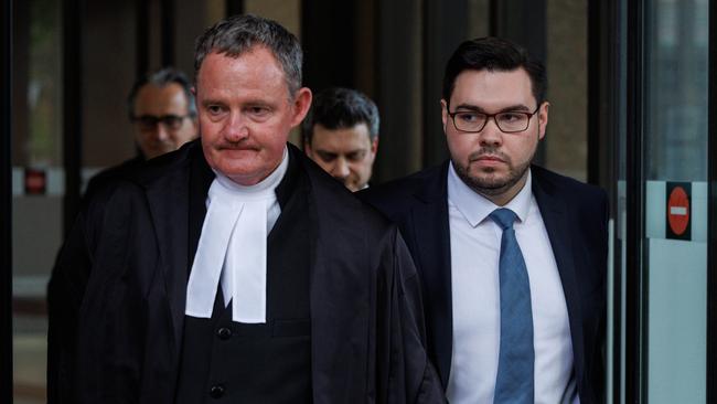 Mr Lehrmann’s barrister, Steve Whybrow SC (left) grilled Ms Higgins on inconsistencies in her evidence about some events relating to the alleged incident. Picture: NCA NewsWire / David Swift