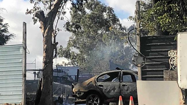 Emergency services responding to a house fire on the corner of Lakes Creek Rd and Hill St, Rockhampton.