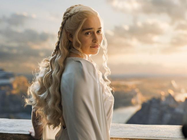 Breakout role ... Emilia Clarke plays Daenerys Targaryen in Game of Thrones. Picture: HBO via AP