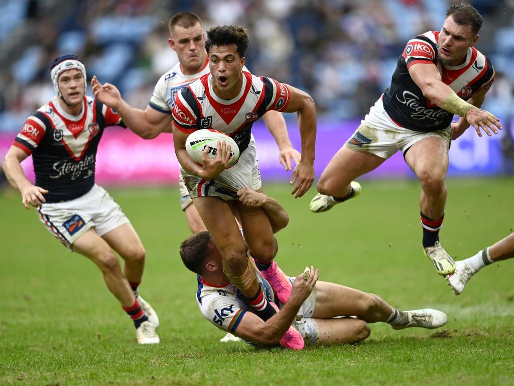 Joseph Suaalii makes a break. Picture: NRL Photos