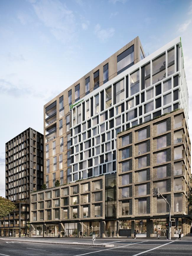 An artist’s render of the Geelong Quarter project at 44 Ryrie Street, Geelong.