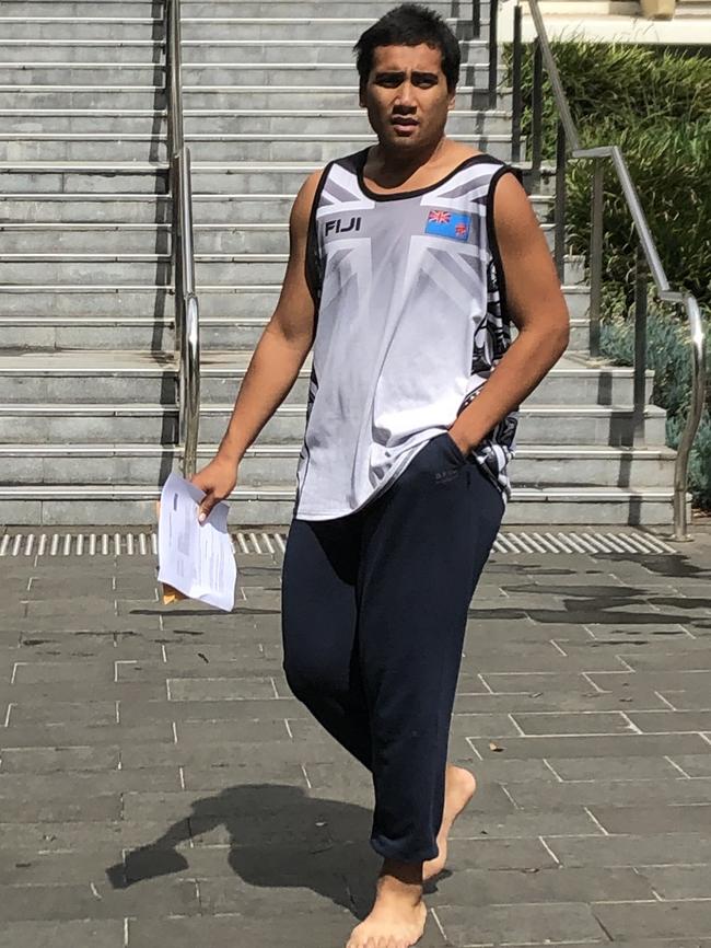 Mehrten Puruto, 21, leaves Wollongong Local Court after he was granted bail on Monday. Picture: Madeline Crittenden.