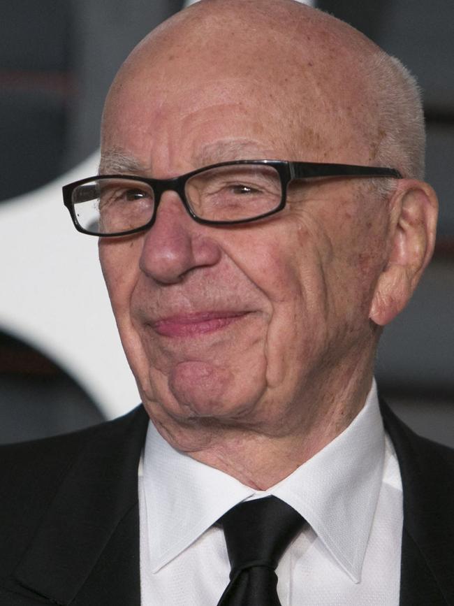 Rupert Murdoch at the 2015 Vanity Fair Oscar Party in Beverly Hills. Picture: Adrian Sanchez-Gonzalez/AFP