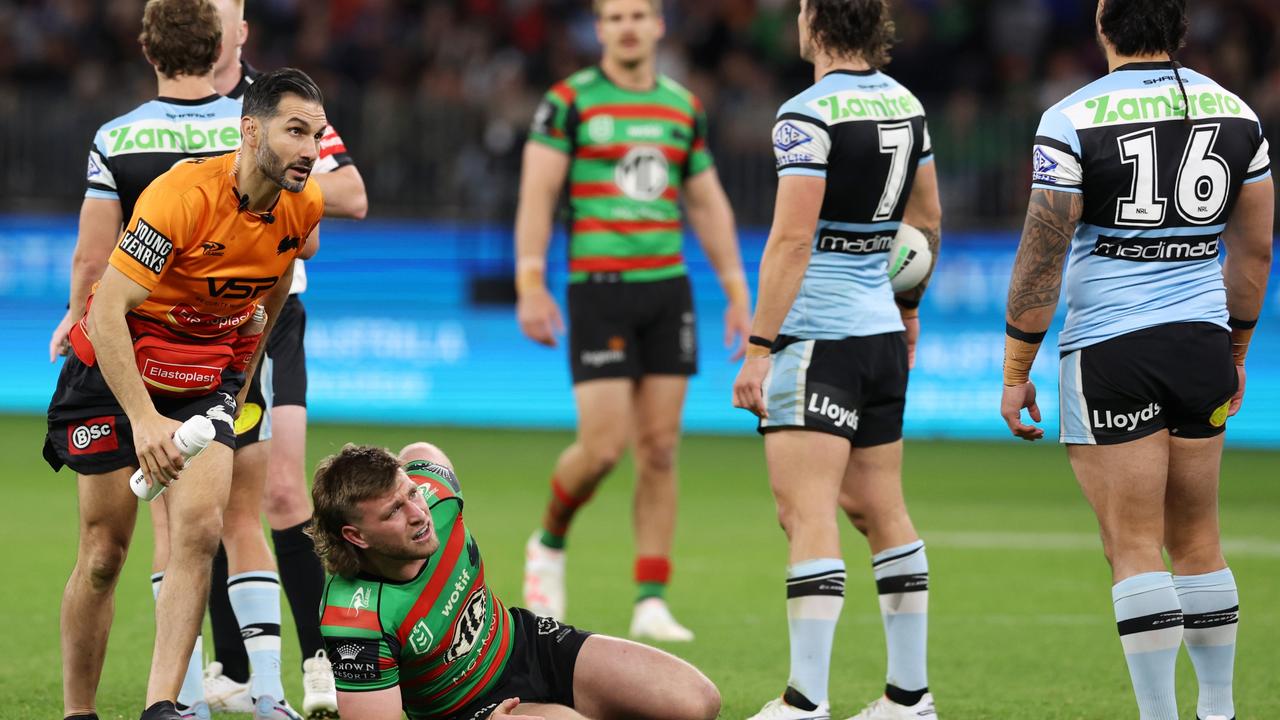 Jai Arrow is confident he will play this week after he left the field with back spasms. Picture: Will Russell/Getty Images