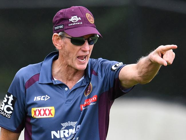 Broncos coach Wayne Bennett is seen during a Brisbane Broncos training session at Clive Berghofer Field in Brisbane, Thursday, March 29, 2018. The Broncos are playing their round four NRL match against the Gold Coast Titans on Sunday in Brisbane. (AAP Image/Darren England) NO ARCHIVING, EDITORIAL USE ONLY