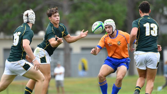 AIC First XV rugby union between Villanova College and Marist College Ashgrove Saturday April 29, 2023. Picture, John Gass