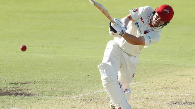 Travis Head took the WA bowlers down at the WACA to reach 200 (Photo by Will Russell/Getty Images)