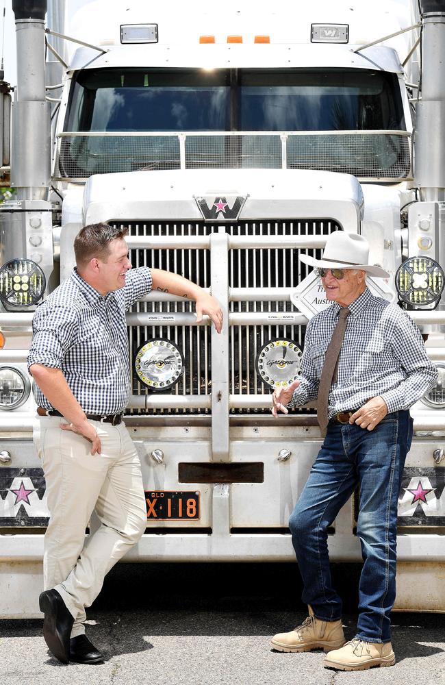 Clynton Hawks and Kennedy MP Bob Katter, on the campaign trail in late-2021. Picture: Shae Beplate.