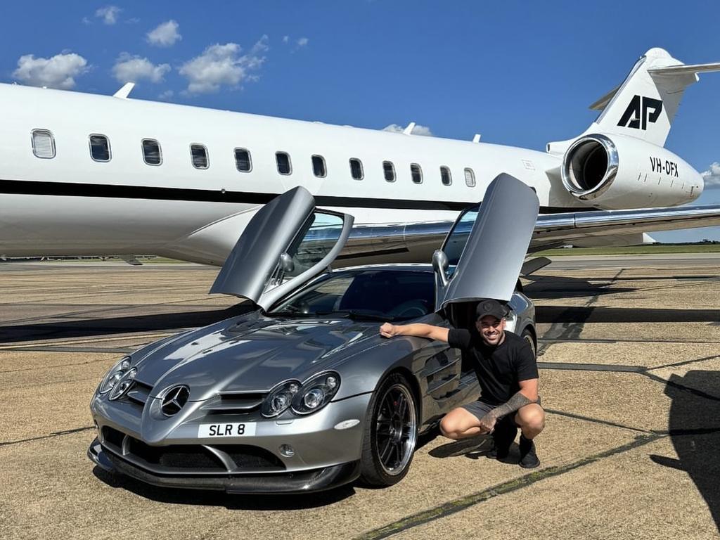 Mr Portelli with his new SLR McLaren 722S. Picture: Supplied