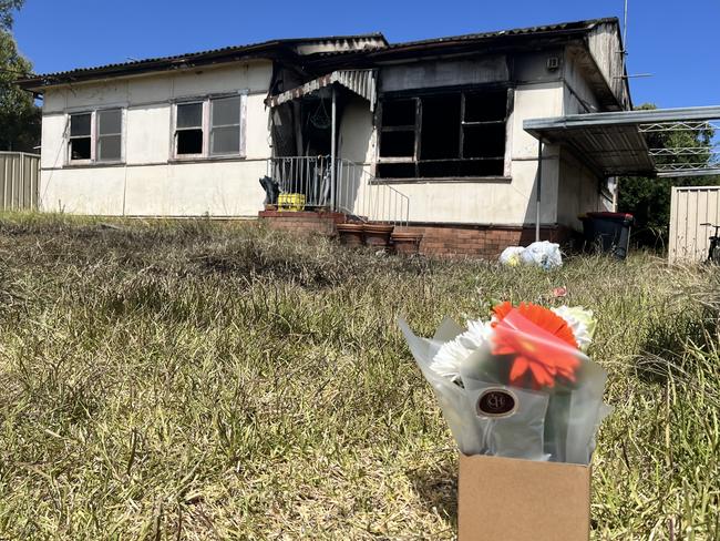 A house where a man died in a fire on Grant St, Blacktown.