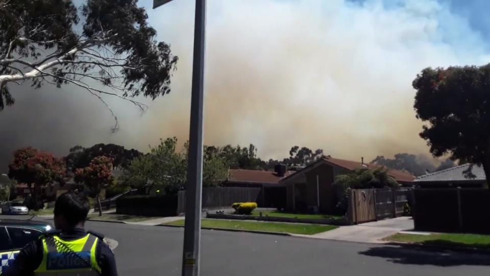 Bushfire Threatens Melbourne Suburb. Credit - Facebook/Frankston and Carrum Downs News via Storyful