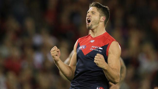 Fremantle is circling Melbourne star Jesse Hogan. Picture: Wayne Ludbey
