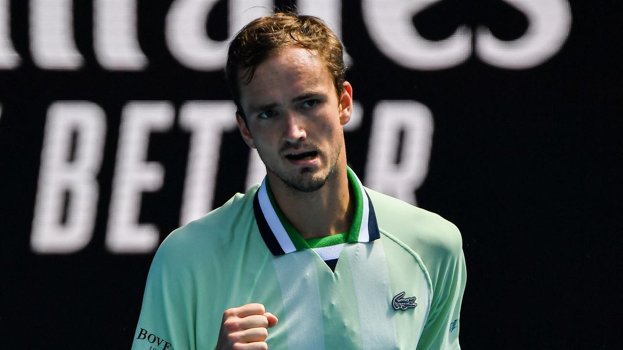 Daniil Medvedev sent a warning to the tournament in his first-round win. Picture: AFP