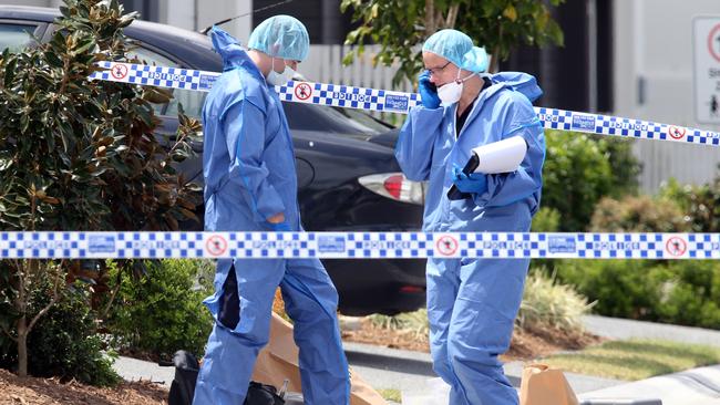 Police swarmed the scene of Shane Bowden’s execution. Photo: Richard Gosling