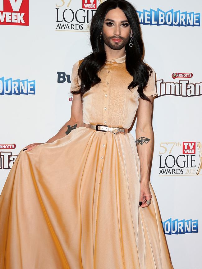 Special guest Conchita Wurst’s dress was not so special.
