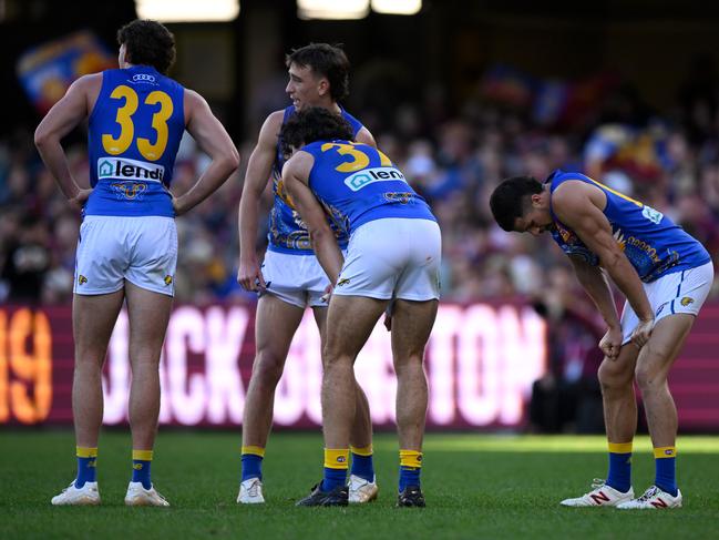 The Eagles couldn’t back-up the form that shook up St Kilda last week, losing to Brisbane by 81 at The Gabba. Picture: Matt Roberts/AFL Photos/via Getty Images