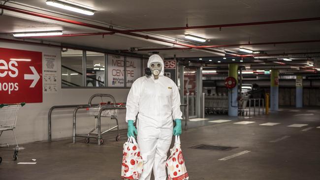 John Gercsov shops at Coles Mona Vale last week. Picture: Monique Harmer